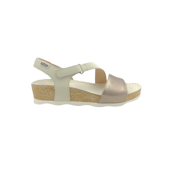 Pikolinos Shoes - Pikolinos Leather Ankle Strap Sandals Mahon Stone - Medium